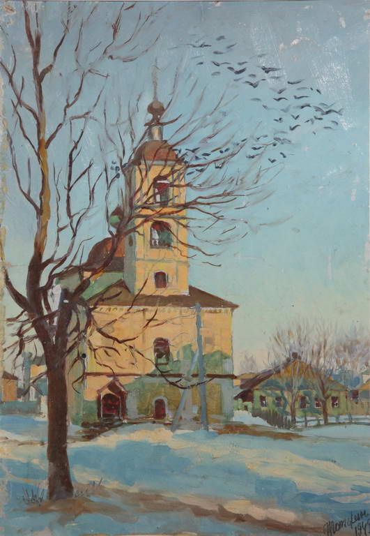 Углич. Церковь Параскевы - Пятницы "что на лужах" 1949 г. Рисунок И. Н. Потехина