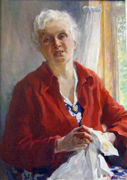 Женский портрет работа П. Д. Бучкина холст, масло