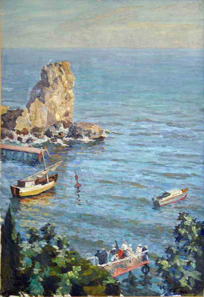 Вид на море картина маслом П.Д. Бучкина